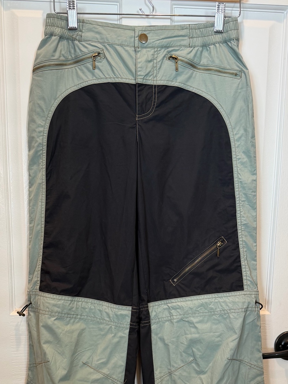 Men’s S Multi-Pocket silence+noise 2 Tone Black and Sage Outdoorsman Cargo Pants